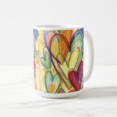 Love Healing Hearts Art Custom Coffee Cup Kaffeetasse (VorderseiteRechts)