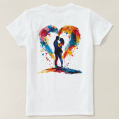 Love Heart Aesthetic Girl T-Shirt 💕 (Design Rückseite)