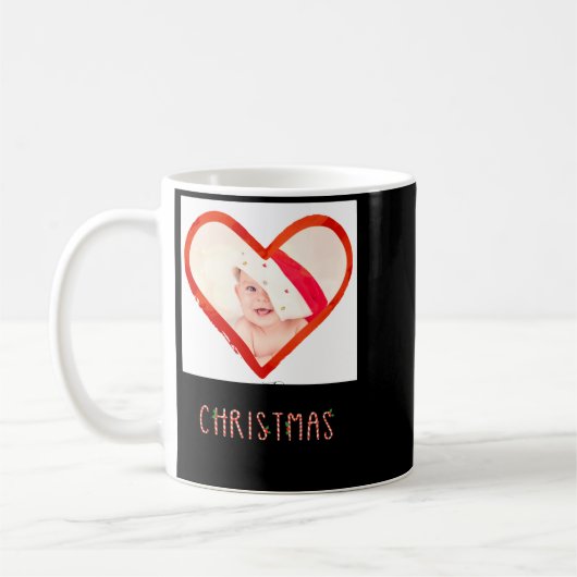 Love Heart Baby Photo My 1st Christmas As Daddy Kaffeetasse (Links)
