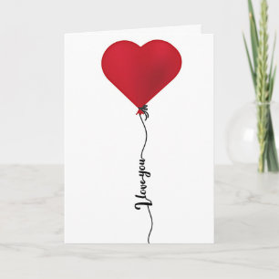 Love Heart Balloon Mother's Day Card Karte