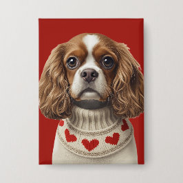 Love Heart Cavalier Button