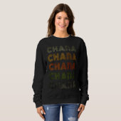 Love Heart Chana GrungeVintage Style Black Chana Sweatshirt (Vorne ganz)