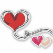 Love Heart Cute  Aufkleber (Vorderseite)