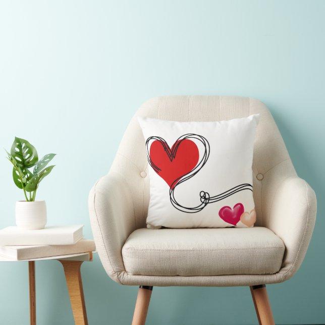 Love Heart Cute  Kissen (Stuhl )