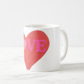  LOVE Heart Cute Typography  Kaffeetasse (VorderseiteRechts)