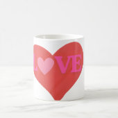  LOVE Heart Cute Typography  Kaffeetasse (Mittel)