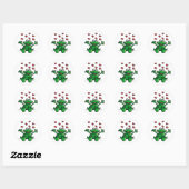 love heart frog runder aufkleber (Blatt)