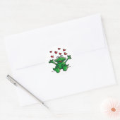 love heart frog runder aufkleber (Umschlag)