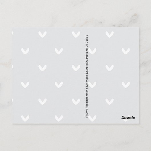 Love heart graffiti postkarte (Rückseite)