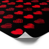 Love Heart Graphic 67 Hearts Pattern 67 Valentines Poster (Ecke)
