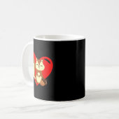 Love Heart Graphic Valentines Day Squirrel Boys K Kaffeetasse (Vorderseite Links)