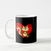 Love Heart Graphic Valentines Day Squirrel Boys K Kaffeetasse (Links)