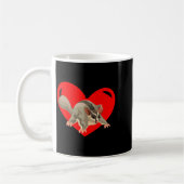 Love Heart Graphic Valentines Day Sugar Glider Bo Kaffeetasse (Links)