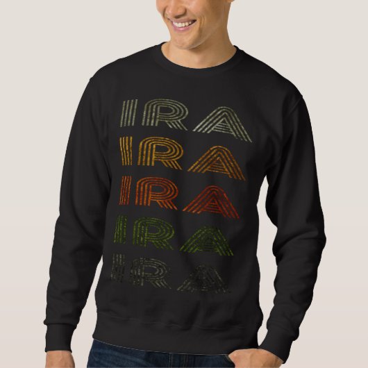 Love Heart Ira GrungeVintage Style Black Ira Sweatshirt (Vorderseite)