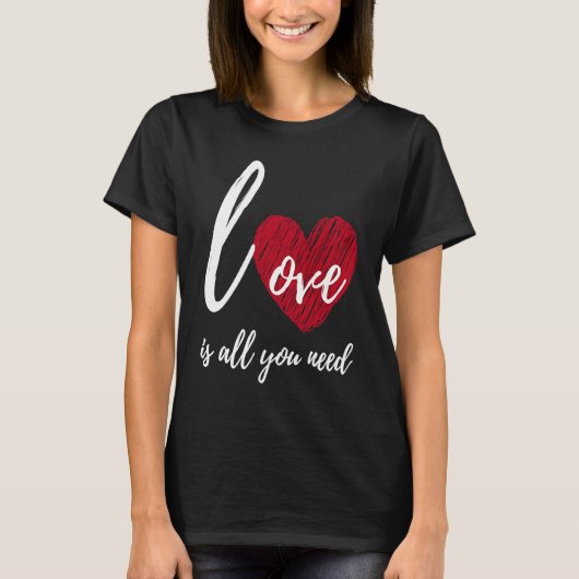Love Heart is all you need Valentine Family Specia T-Shirt (Vorderseite)