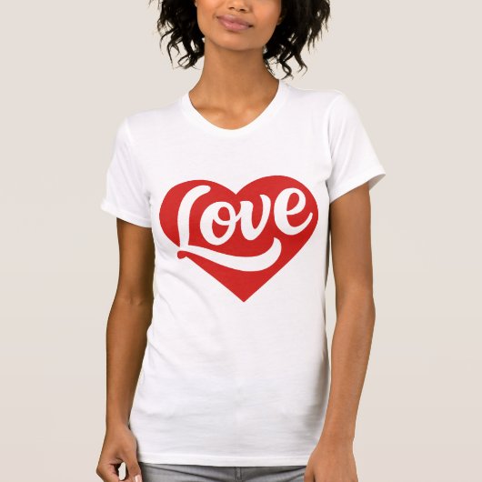 Love Heart Logo – Red Romantic Symbol T-Shirt (Vorderseite)