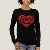 Love Heart Logo – Red Romantic Symbol Tri-Blend Shirt (Vorderseite)