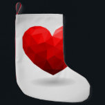 Love heart low poly valentine kleiner weihnachtsstrumpf<br><div class="desc">Love heart low poly valentine</div>