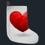 Love heart low poly valentine kleiner weihnachtsstrumpf<br><div class="desc">Love heart low poly valentine</div>