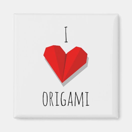Love Heart Origami Vector Illustration Magnet (Vorne)