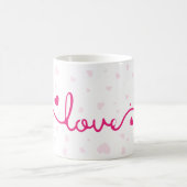 "Love" Heart Pattern Coffee Mug Kaffeetasse (Mittel)