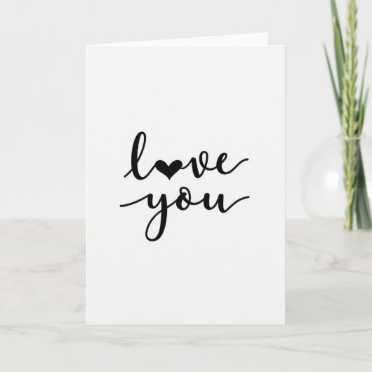 Love Heart Pattern You Card Karte (Vorderseite)
