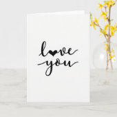 Love Heart Pattern You Card Karte (Gelbe Blume)