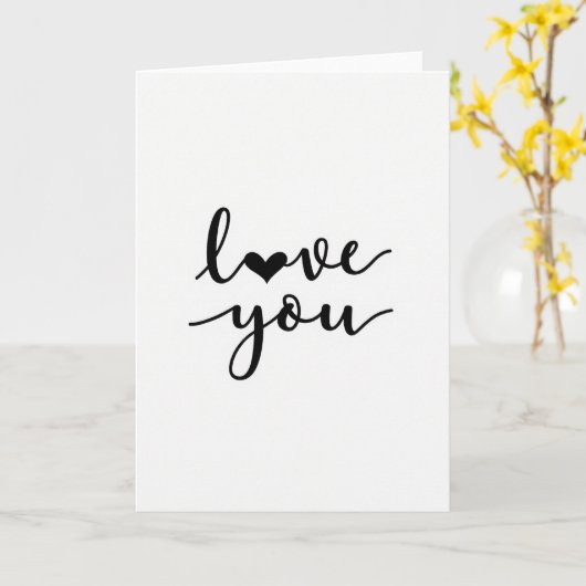 Love Heart Pattern You Card Karte (Gelbe Blume)