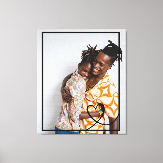 Love heart personalized photo custom made leinwanddruck (Vorderseite)