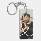 Love heart personalized photo custom made schlüsselanhänger (Vorderseite links)