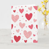Love Heart Polka Dot Card Karte (Gelbe Blume)