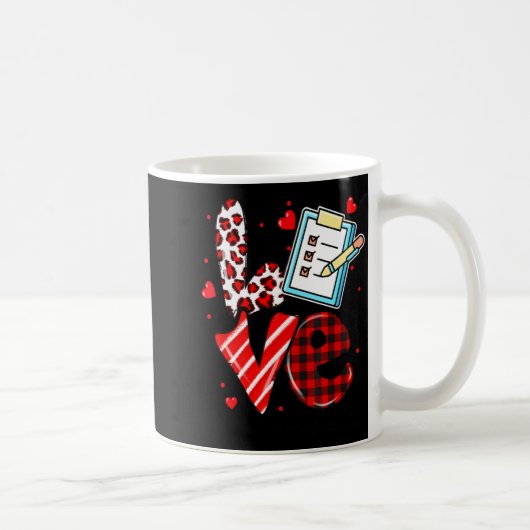 Love Heart School Secretary Life Valentines Day Gi Kaffeetasse (Rechts)