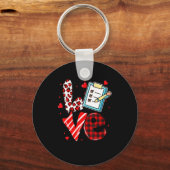 Love Heart School Secretary Life Valentines Day Gi Schlüsselanhänger (Vorderseite)