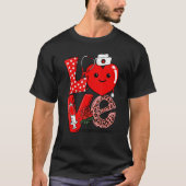 Love Heart Stethoscope Occupational Therapy Life V T-Shirt (Vorderseite)