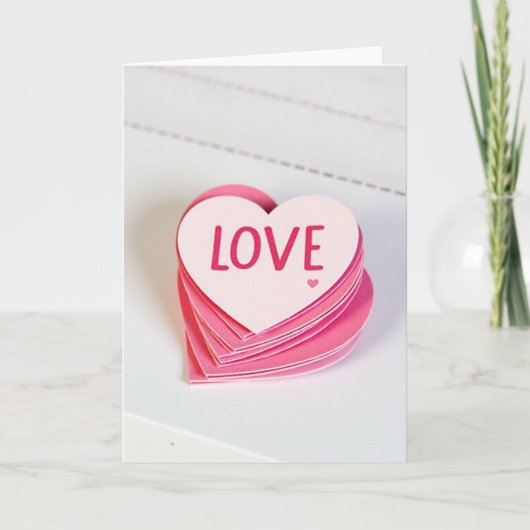 Love Heart Valentine Card Karte (Vorderseite)