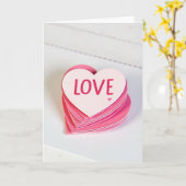 Love Heart Valentine Card Karte (Gelbe Blume)