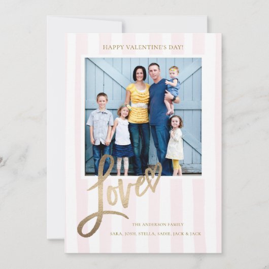 Love Heart Valentine's Day Card Karte (Vorderseite)