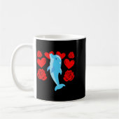 Love Heart Valentines Day Roses Dolphin Boys Kids Kaffeetasse (Links)
