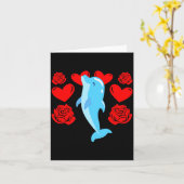 Love Heart Valentines Day Roses Dolphin Boys Kids  Karte (Gelbe Blume)
