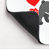 Love Heart Valentines Day Roses French Bulldog Bo Mousepad (Ecke)
