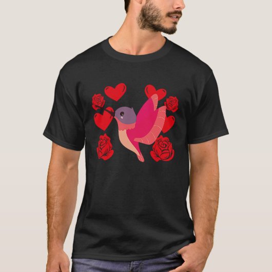 Love Heart Valentine's Day Roses Hummingbird Boys  T-Shirt (Vorderseite)