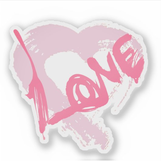 Love Hearts Aufkleber (Vorderseite)