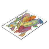 Love Hearts Colorful Liebe Journal Notizblock (Linke Seite)
