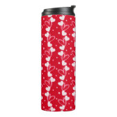 Love Hearts Doddles, Red, Thermal Tumbler Thermosbecher (Nach links gedreht)