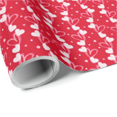 Love Hearts Doddles, Red, Wrapping Paper Geschenkpapier (Rolleneckpunkt)