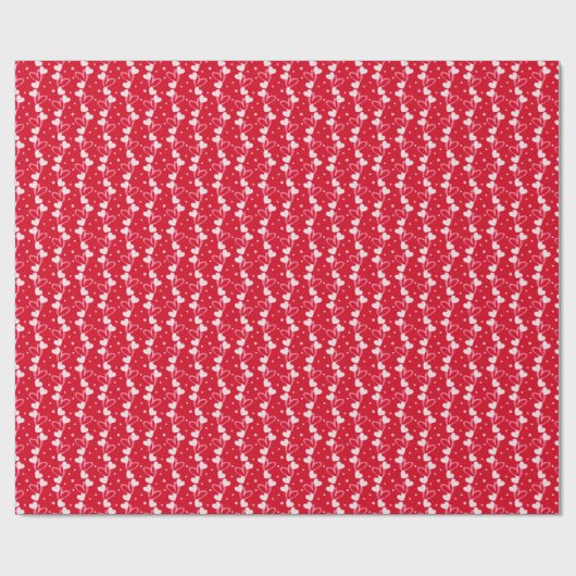 Love Hearts Doddles, Red, Wrapping Paper Geschenkpapier (Flach)