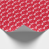Love Hearts Doddles, Red, Wrapping Paper Geschenkpapier (Ecke)