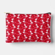 Love Hearts Doddles, Rot, Accessoire-Tasche