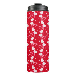 Love Hearts Doddles, Rot, Thermobecher Thermosbecher
