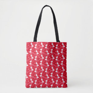 Love Hearts Doddles, Rot, Tragetasche Tasche